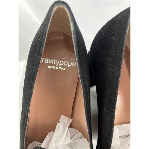 Gravity Pope Velvety Suede Block-Heel Shoes - Picture 4 of 10